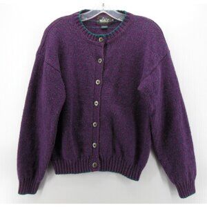 VINTAGE Woolrich Sweater Small Wool Birdseye Cardigan Hand Framed *